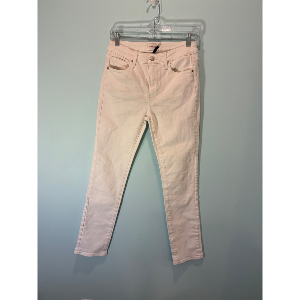 Driftwood Audrey High Rise Skinny Jeans Off White Cream Denim Size 26 W26 L29